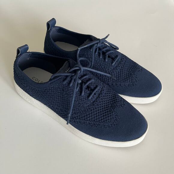 Cole Haan Grand Pro Women's 6 'Contender' Oxford Sneaker Comfort Shoe Navy Blue - Picture 3 of 7